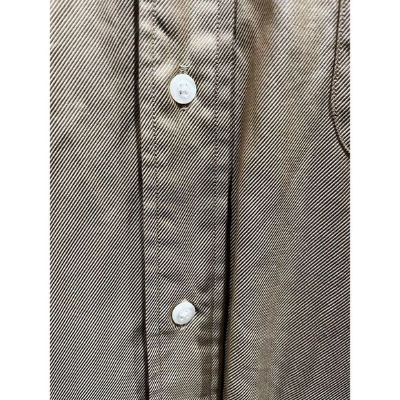 Kenneth Roberts Platinum Button Up Dress Shirt Mens 16 1/2 32/33 Tan - Picture 3 of 8